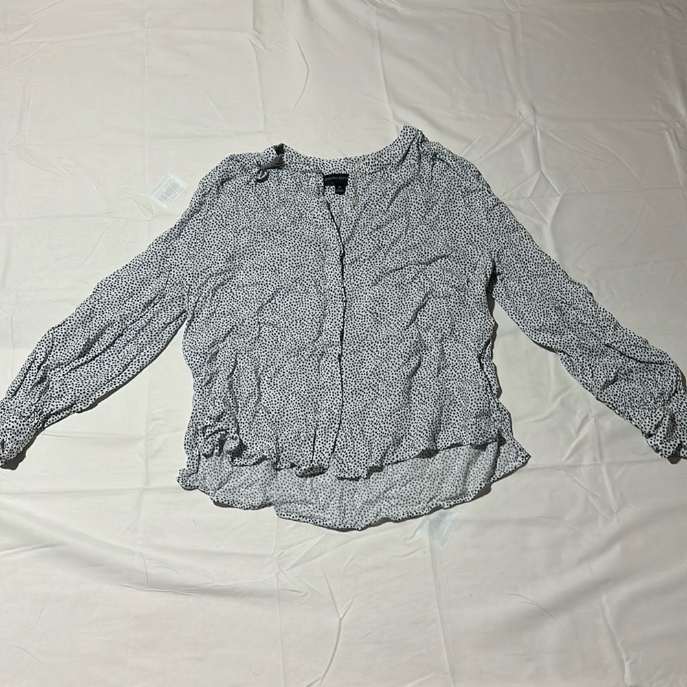 Banana Republic Dragon Fruit Patterned Blouse size M
